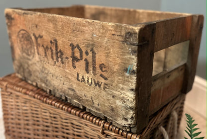 Vintage Wooden Box / Crate - Frik Pils