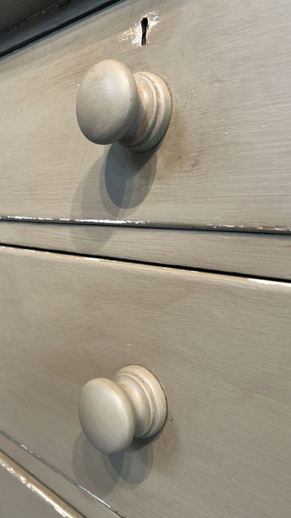 Vintage Painted Distressed Chest of Drawers - Frenchic Olivia Green