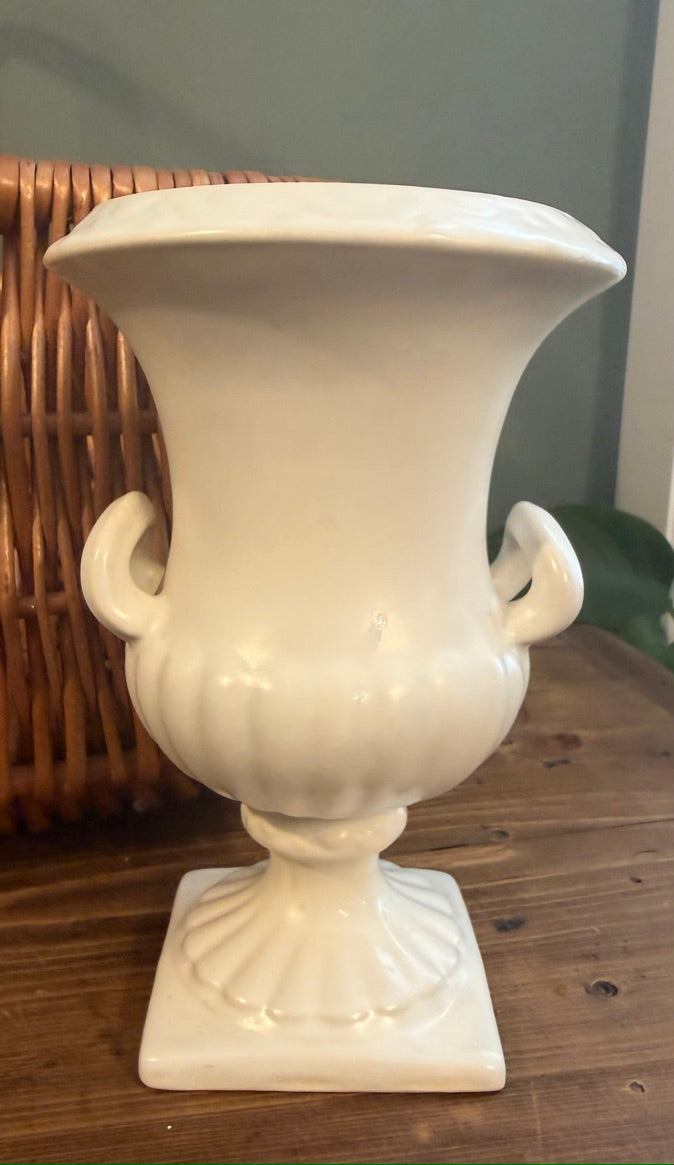 Vintage Shorter and Son Pottery White Vase