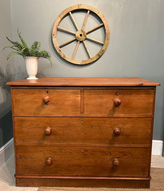 Large Antique Pine Chest of Drawers
