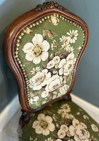 Antique Bedroom Nursing Floral Chair