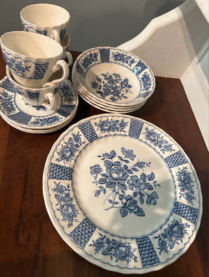 Vintage Melody Myott Ironstone- Plates, bowls and Tea cups and saucers