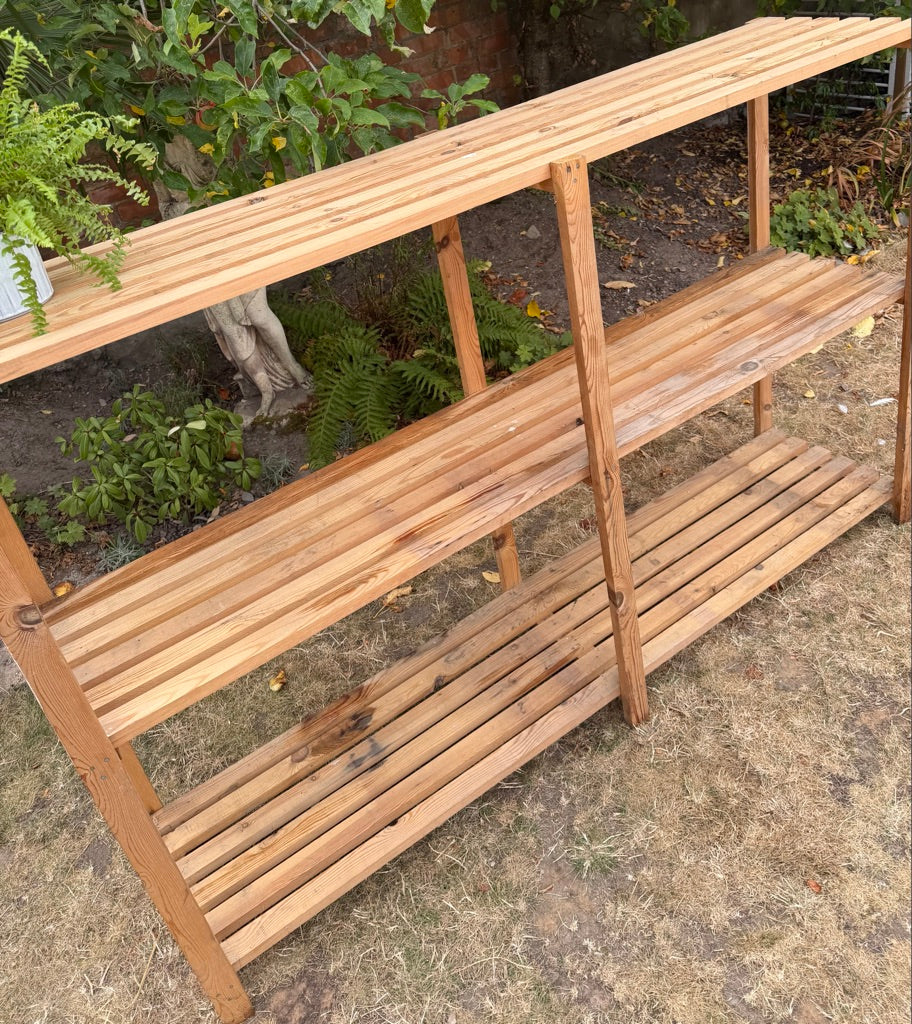 Large Wooden Storage Shelves