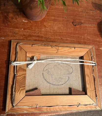 Small Vintage Landscape Paint - Riverbank