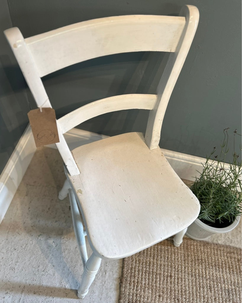 Vintage White Glass Chair