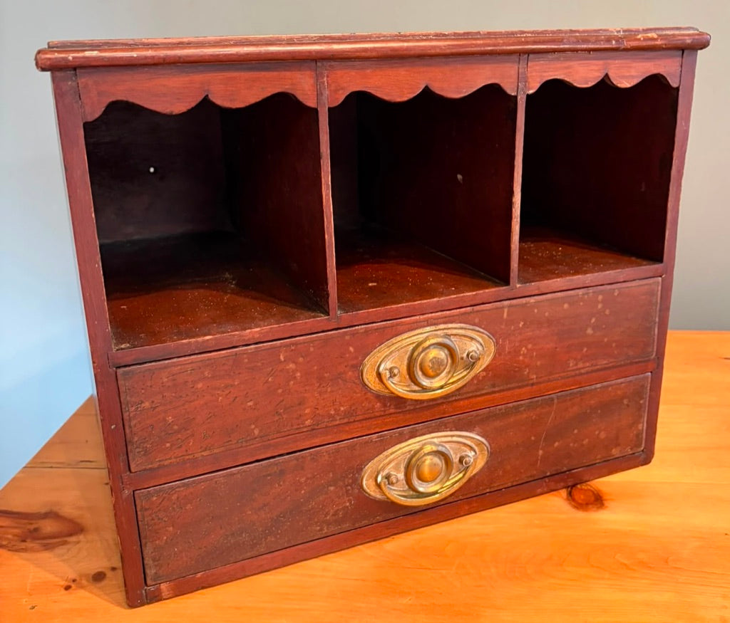 Antique Mahogany Desk Top Drawers