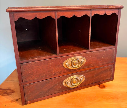 Antique Mahogany Desk Top Drawers