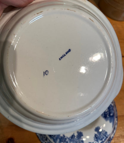 Vintage Blue and White Terrine Lidded Dish
