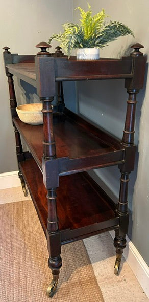 Antique Mahogany Three Tier shelving