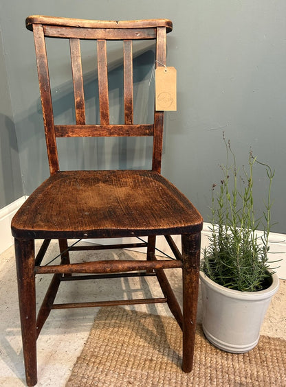 Vintage Chapel Chair - Dark Wood