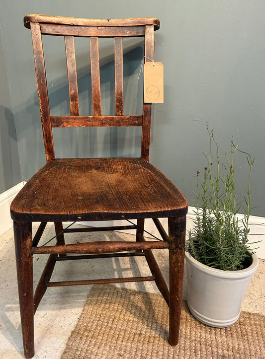 Vintage Chapel Chair - Dark Wood