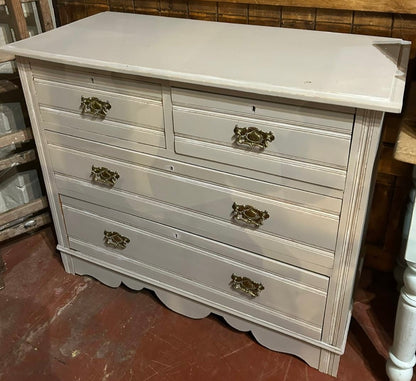Vintage Painted Distressed Chest of Drawers - Frenchic Salt of the Earth