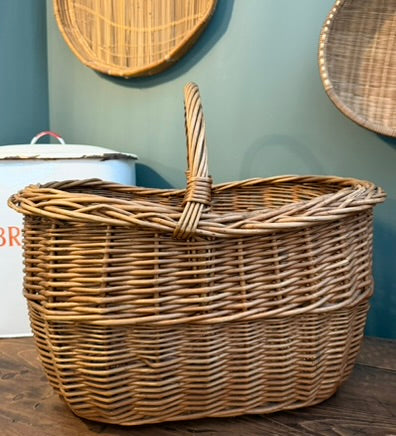 Vintage Wicker Handled Basket
