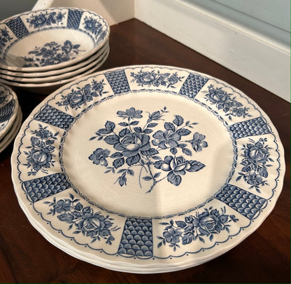 Vintage Melody Myott Ironstone- Plates, bowls and Tea cups and saucers