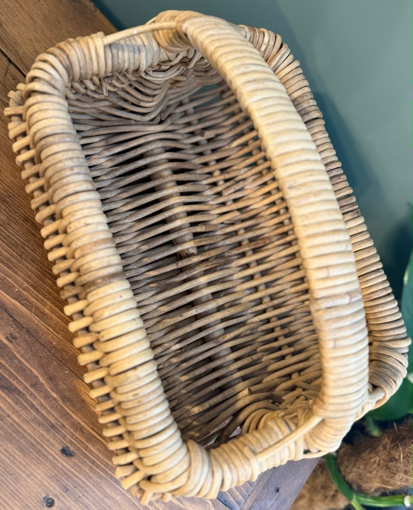Vintage Wicker Handled Basket