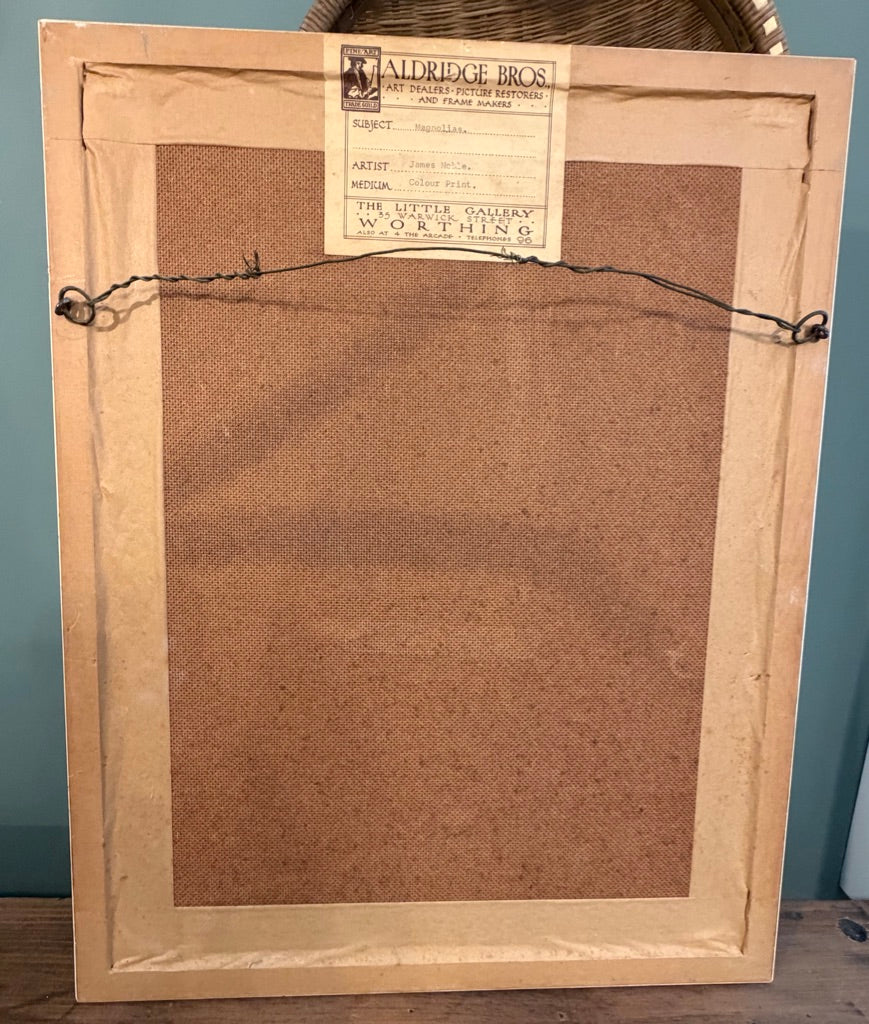 Vintage Magnolias Floral Framed Print