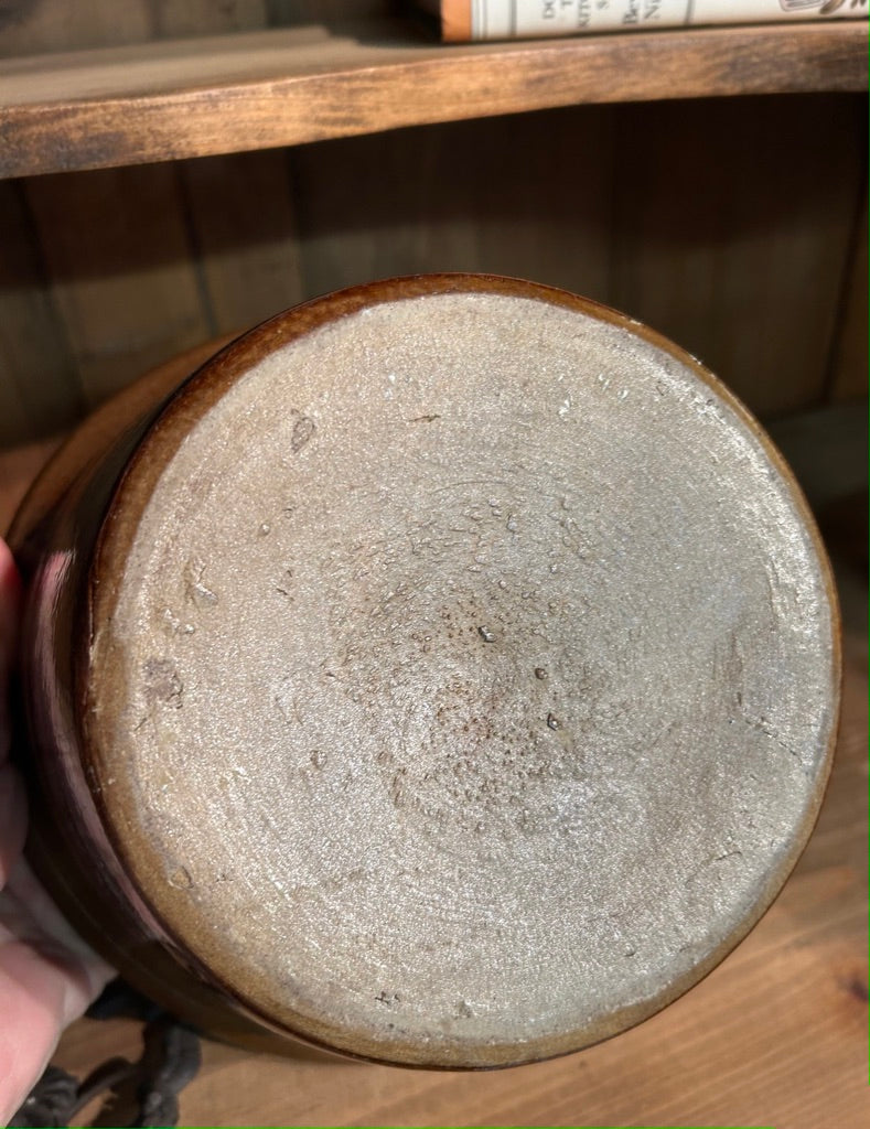 Vintage Small Dairy Bowl - Antique Vessel - Earthenware