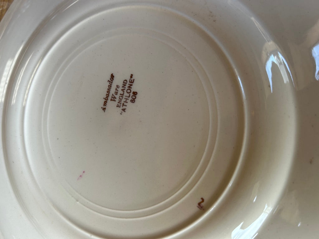 Pretty Floarl Vintage Ambassador "Athlone" Plate - 606