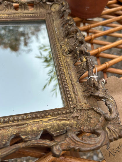 Antique Guilt Rectangular Gold Mirror