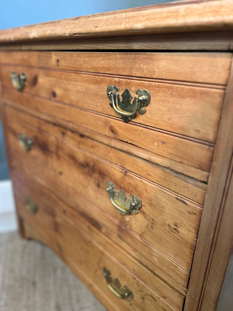 Small Antique Pine Chest of Drawers