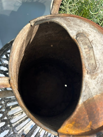 Vintage Rusty Galvanised Watering Can