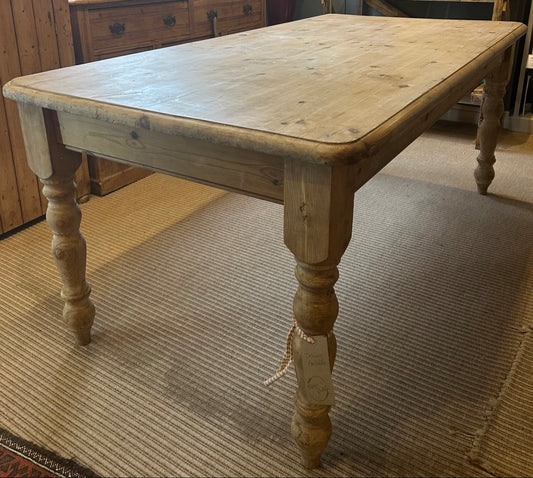 Antique Rustic Pine Farmhouse Table