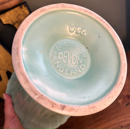 Large Vintage Dartmouth Pottery Pastel Green Vase