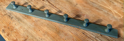 Painted Green Shabby Wooden Coat Pegs