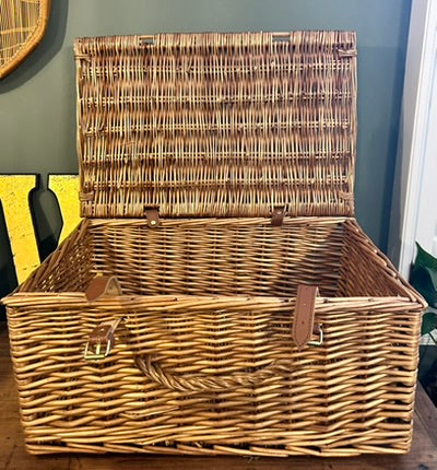 Wicker F & M hamper basket - Great storage