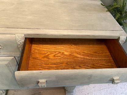 Vintage Shabby Painted Sideboard with White wash finish.