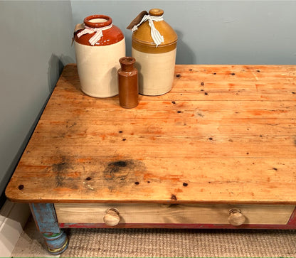 Rustic Large Painted Coffee Table
