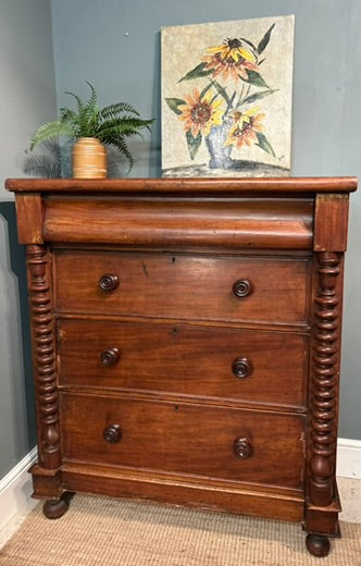 Large Antique Mahogany Chest of Drawers