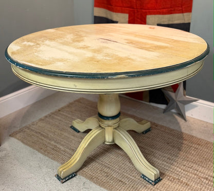 Round Vintage Painted Shabby Table
