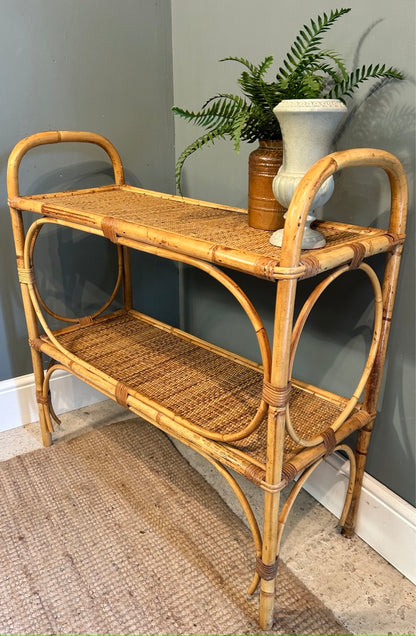 1960's Vintage Bamboo Shelves