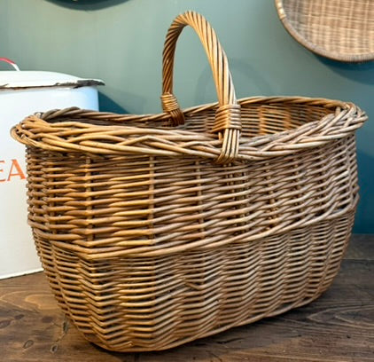Vintage Wicker Handled Basket