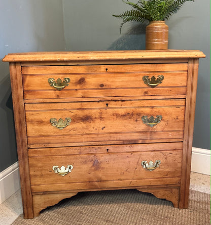 Small Antique Pine Chest of Drawers