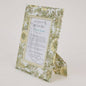 Floral patterned picture frame on a white background