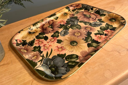 Vintage Floral Tray