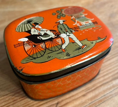 Vintage Orange Tin