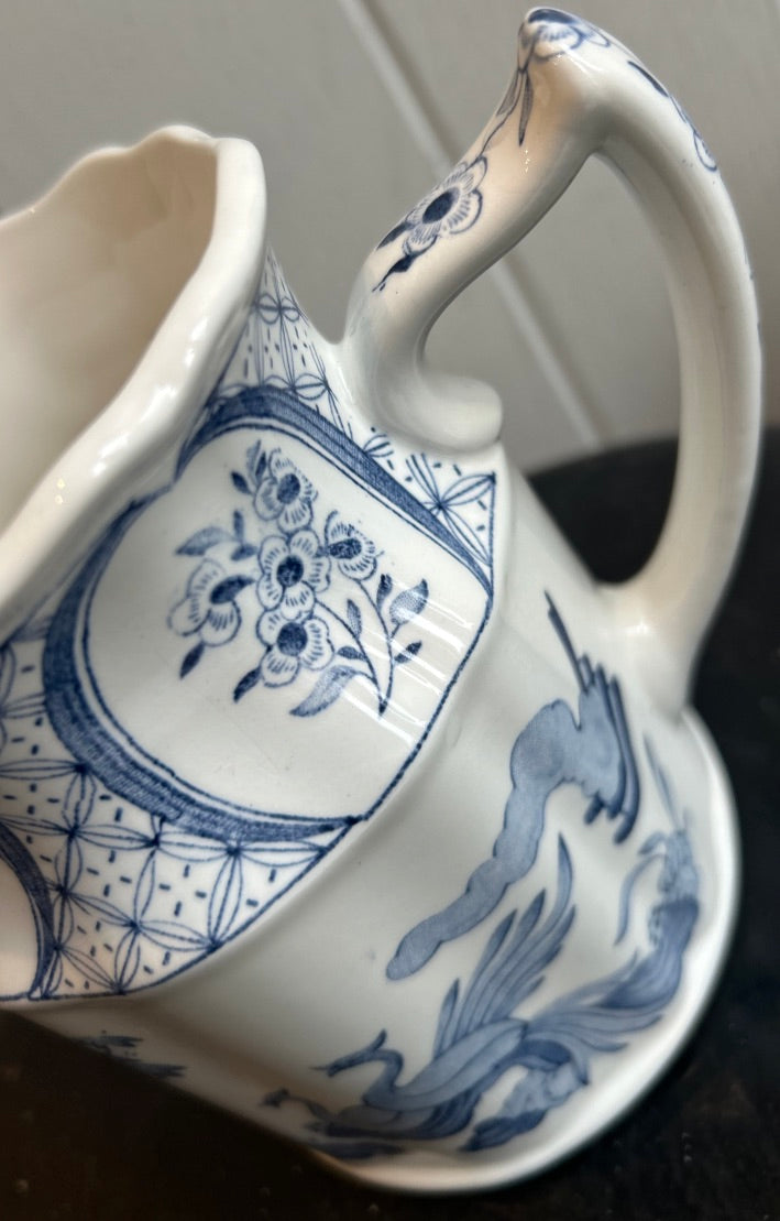 Victorian Old Chelsea Blue and White Jug