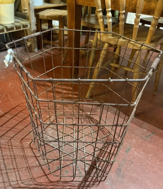 Hexagon Rustic Vintage Wire Basket
