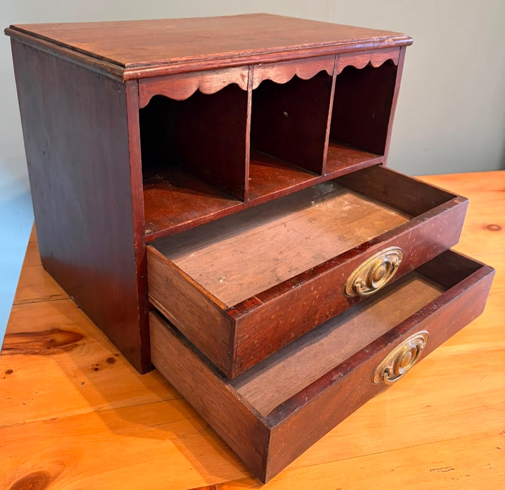 Antique Mahogany Desk Top Drawers