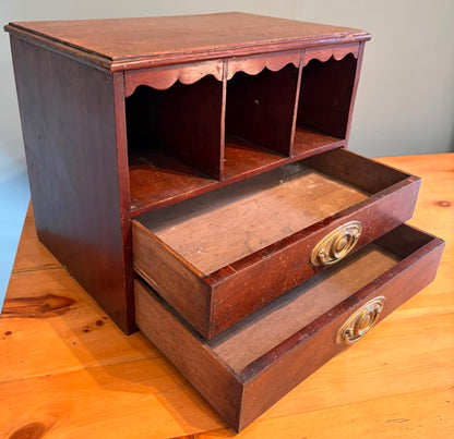Antique Mahogany Desk Top Drawers