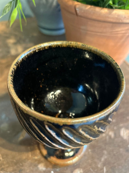 Vintage Handmade Pottery Goblet
