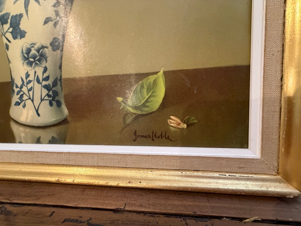 Vintage Magnolias Floral Framed Print