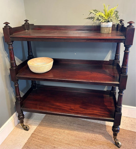 Antique Mahogany Three Tier shelving
