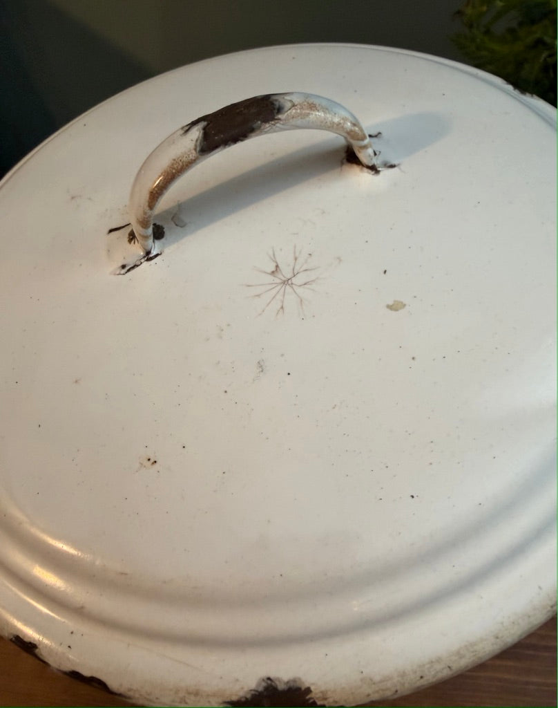 Vintage Enamel Flour Bin