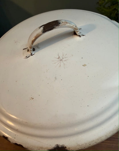 Vintage Enamel Flour Bin