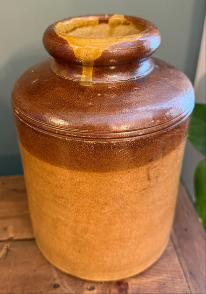 Vintage Stoneware Jar - Antique Vessel