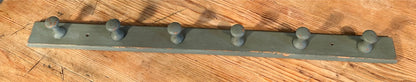 Painted Green Shabby Wooden Coat Pegs